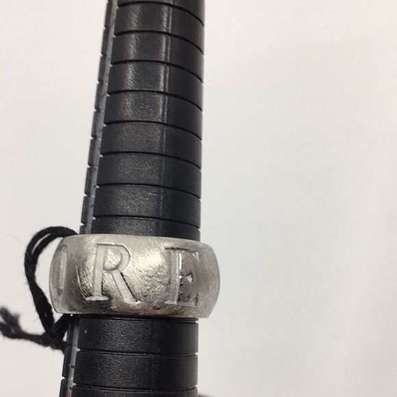 MOOBY AMORE silver tone textured chunky ring Sz 9 1/2 - Picture 12 of 16